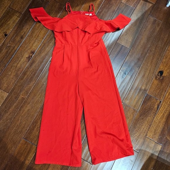 Honey Punch Pants & Jumpsuits Red Jumpsuit Honey Punch Poshmark